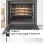 Bosch HQA534BB3B Built In Single Electric Multifunction Oven with Grill, Black image 6