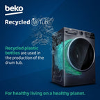 Beko BMN3WT3841W 8kg, 1400 Spin, Freestanding Washing Machine with Quick Wash, White image 2