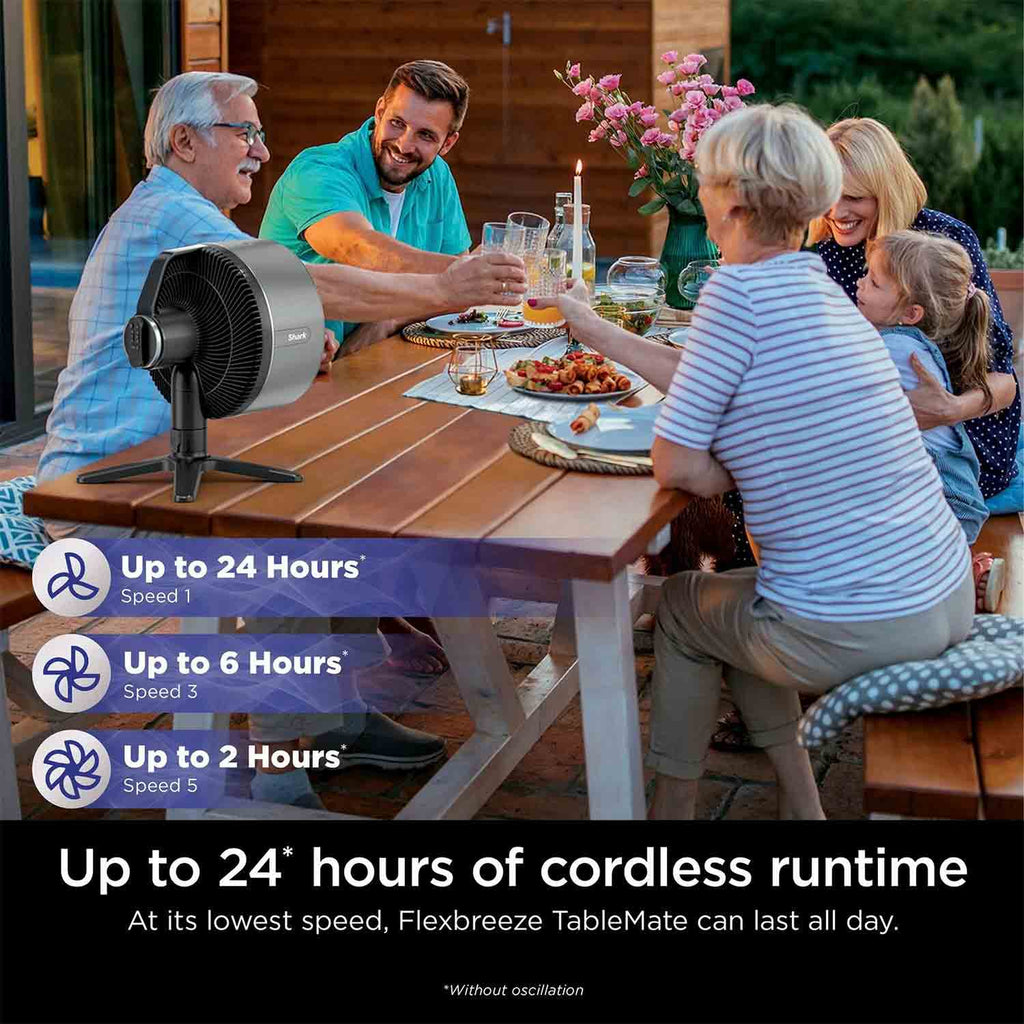 Shark FlexBreeze TableMate Indoor to Outdoor Tabletop Fan in Winter Fog - FA150UK image 1