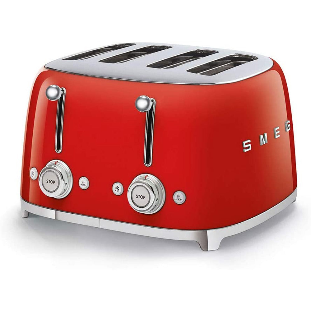 Smeg TSF03RDUK Retro Style 4 Slice Toaster Red image 0