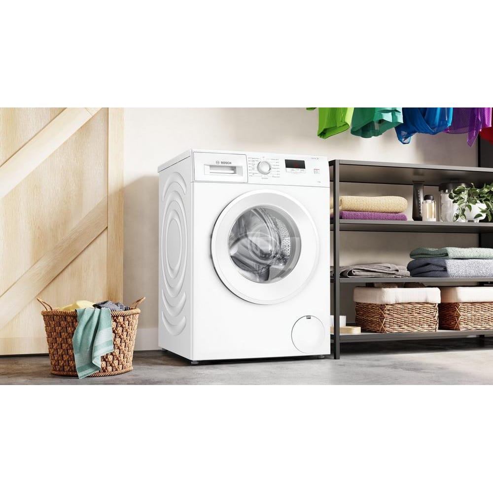 Bosch WGE03408GB 8kg, 1400 Spin, Freestanding Washing Machine with Quick Wash, White image 1