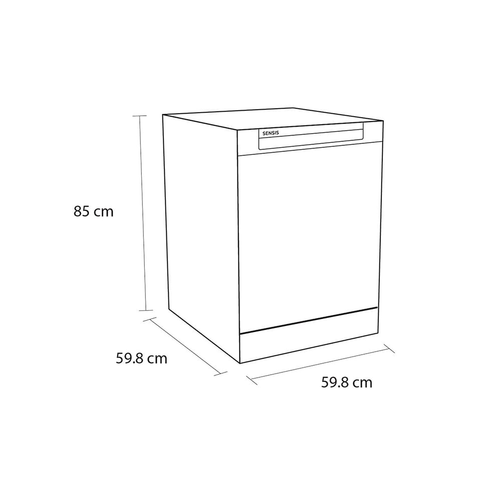 Sensis DWF0114FSDW 14 Place Setting Freestanding Dishwasher, 60 Wide, White image 5