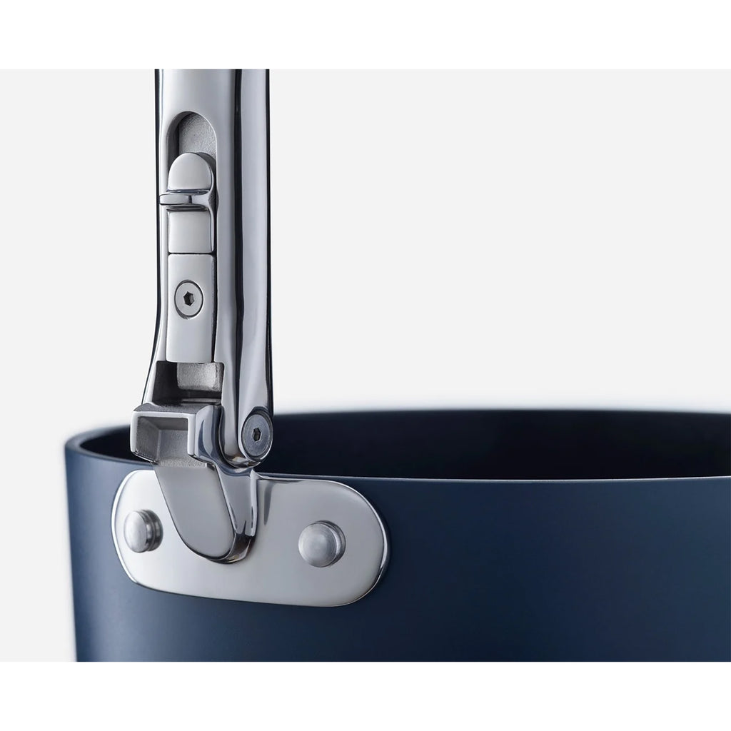 Joseph Joseph Space Stack 3-Piece Folding Handle Non-Stick Blue Saucepan Set with Lid Storage - 1000062