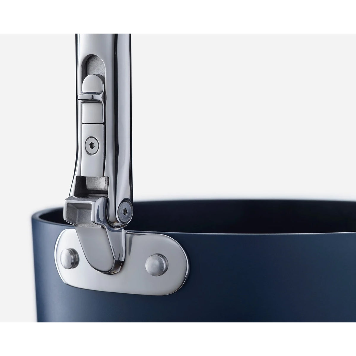 Joseph Joseph Space Stack 3-Piece Folding Handle Non-Stick Blue Saucepan Set with Lid Storage - 1000062