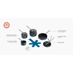 Joseph Joseph Space Folding Handle Non-Stick 5-Piece Blue Cookware Set - 1000073