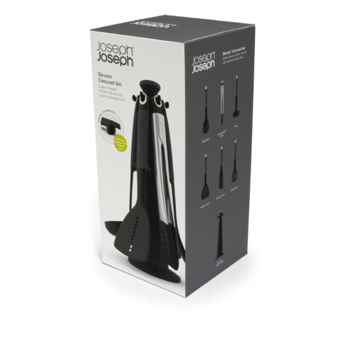 Joseph Joseph Elevate™ 6-Piece Grey Utensils Carousel Set with Tongs - 10151