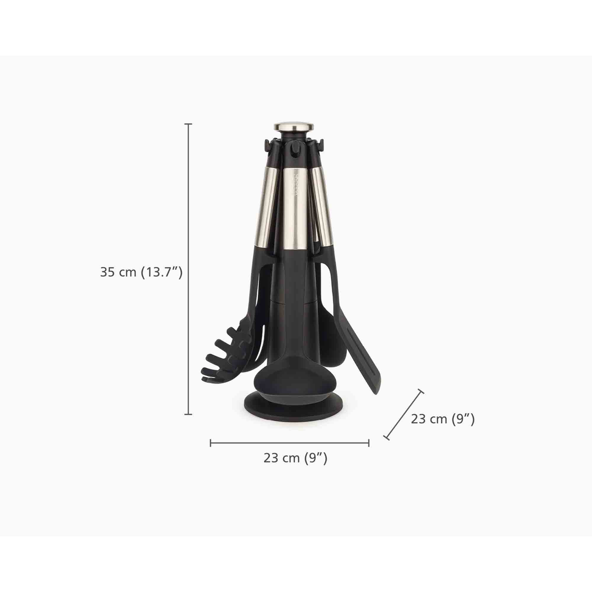 Joseph Joseph Elevate™ Stainless-Steel Silicone 5-Piece Utensils Carousel Set – 10567