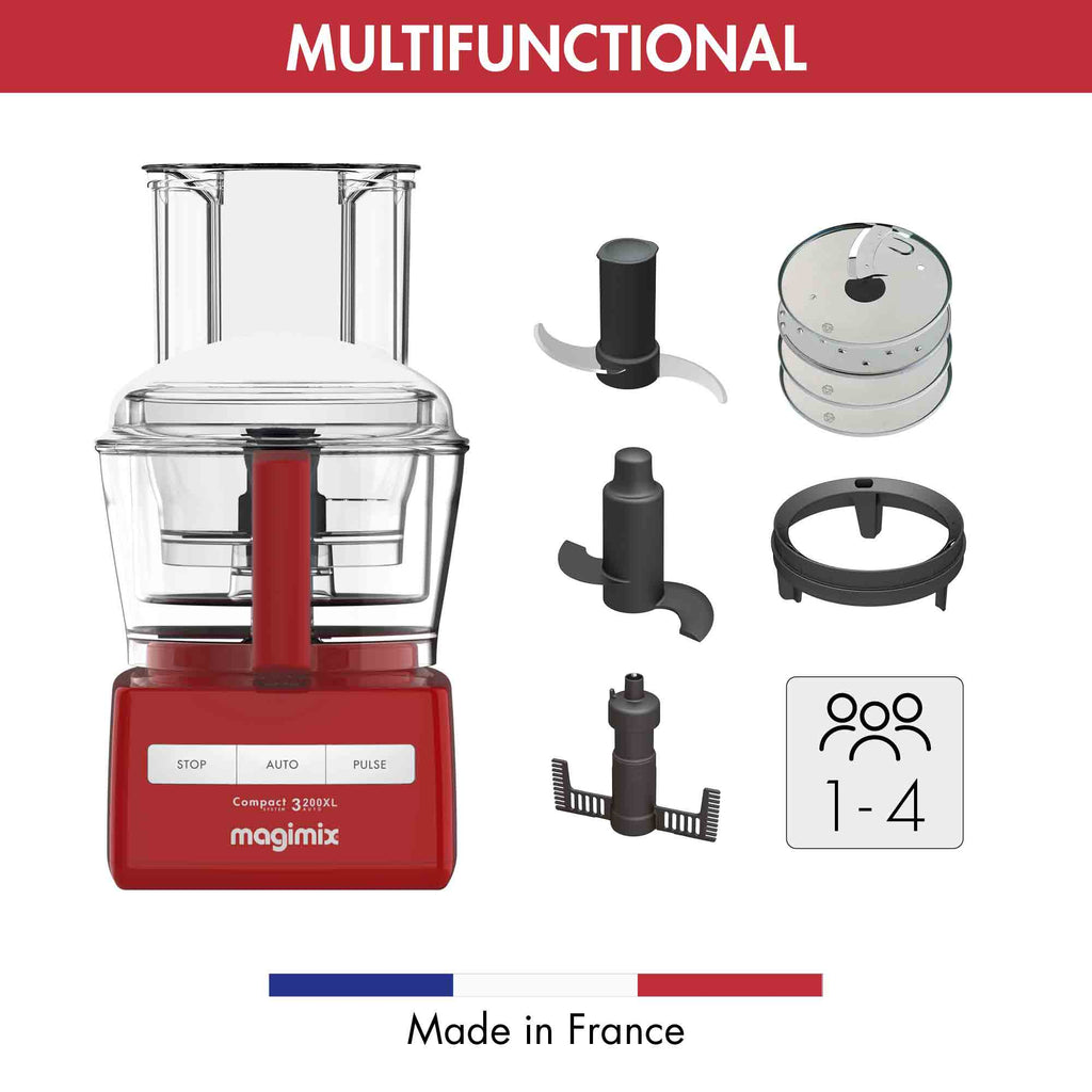 Magimix 3200XL Food Processor in Red - 18374 image 2