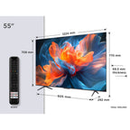 TCL 55T8C-UK 55 Inch, Ultra HD QLED Television, Google TV, Freeview HD image 1