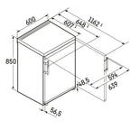 Liebherr RCI1620 Undercounter Larder Fridge, 141 Litre Capacity, 60cm Wide, White image 4
