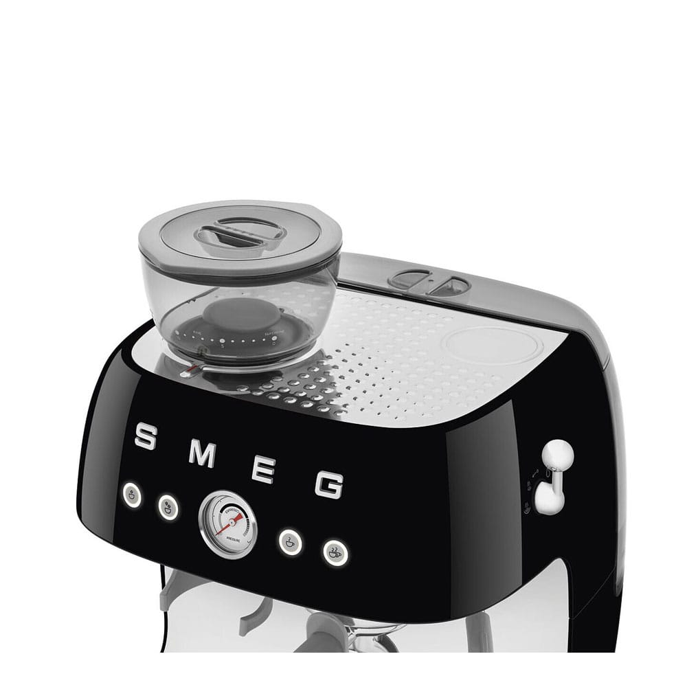 Smeg Espresso Coffee Machine with Grinder in Black EGF03BLUK image 3