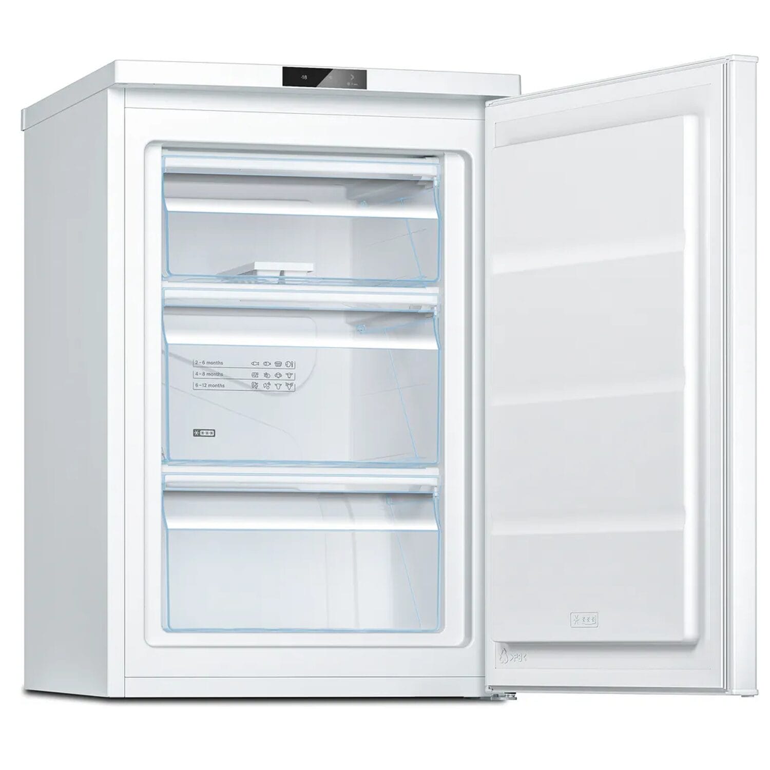 Bosch GTV15NWEBG Undercounter Freezer, 83 Litre Capacity, 56cm Wide, Manual Defrost, White image 1