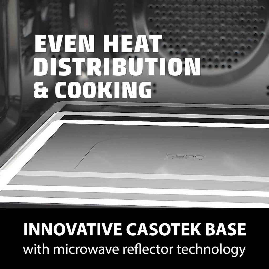 Caso Design MCG25 Ceramic Chef 25 Litre Microwave in Silver with Black Glass - 03351 image 6