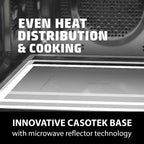 Caso Design MCG25 Ceramic Chef 25 Litre Microwave in Silver with Black Glass - 03351 image 6