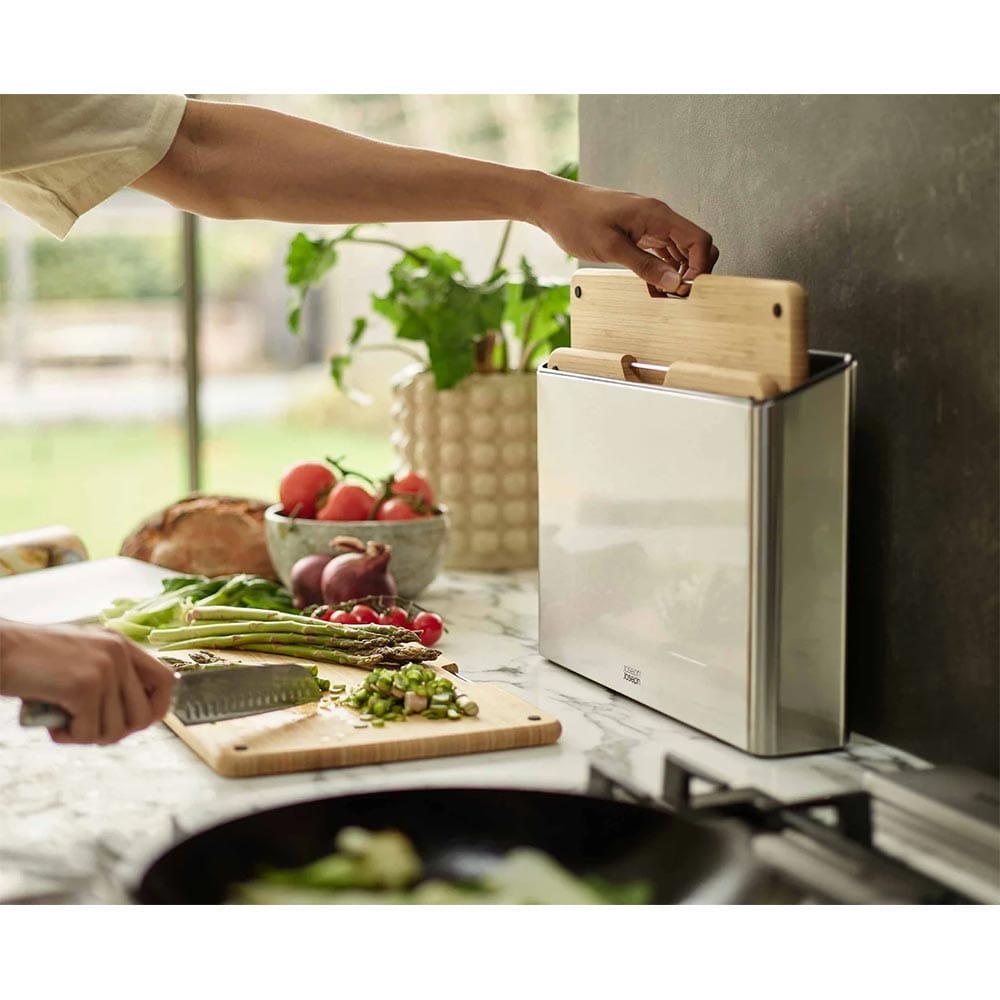 Joseph Joseph Folio Steel Bamboo 3 Piece Chopping Board Set - 60229 image 1