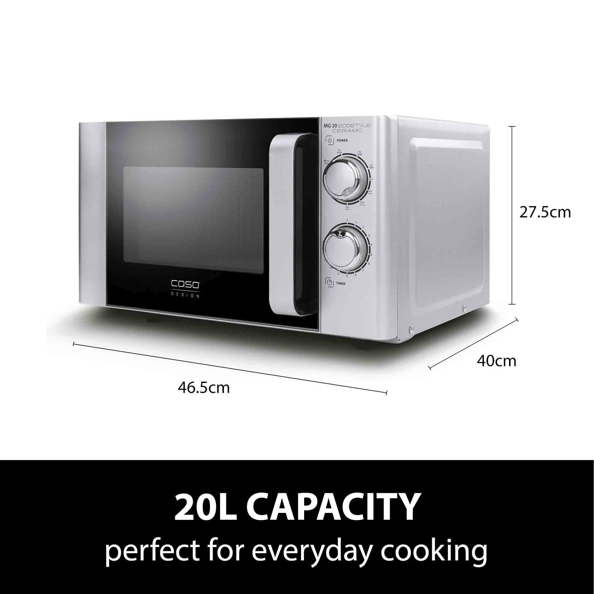Caso Design MG20 EcoStyle Ceramic 20 Litre Microwave - 03316 image 4