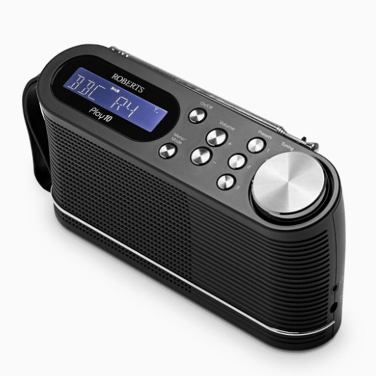 Roberts Radio PLAY10BK Portable DAB Radio in Black image 1