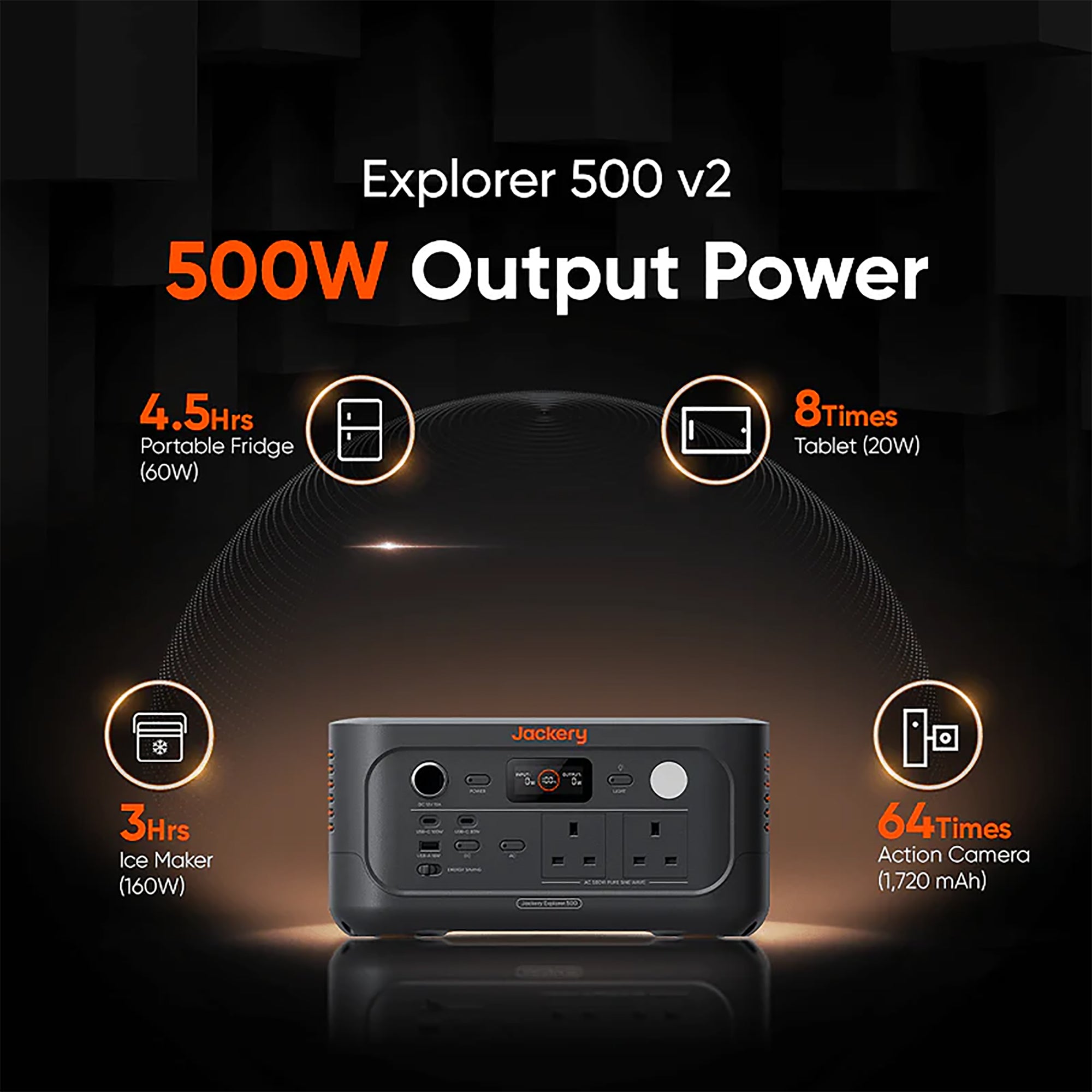 Jackery Explorer 500 v2 Portable Power Station (21-0001-000276)