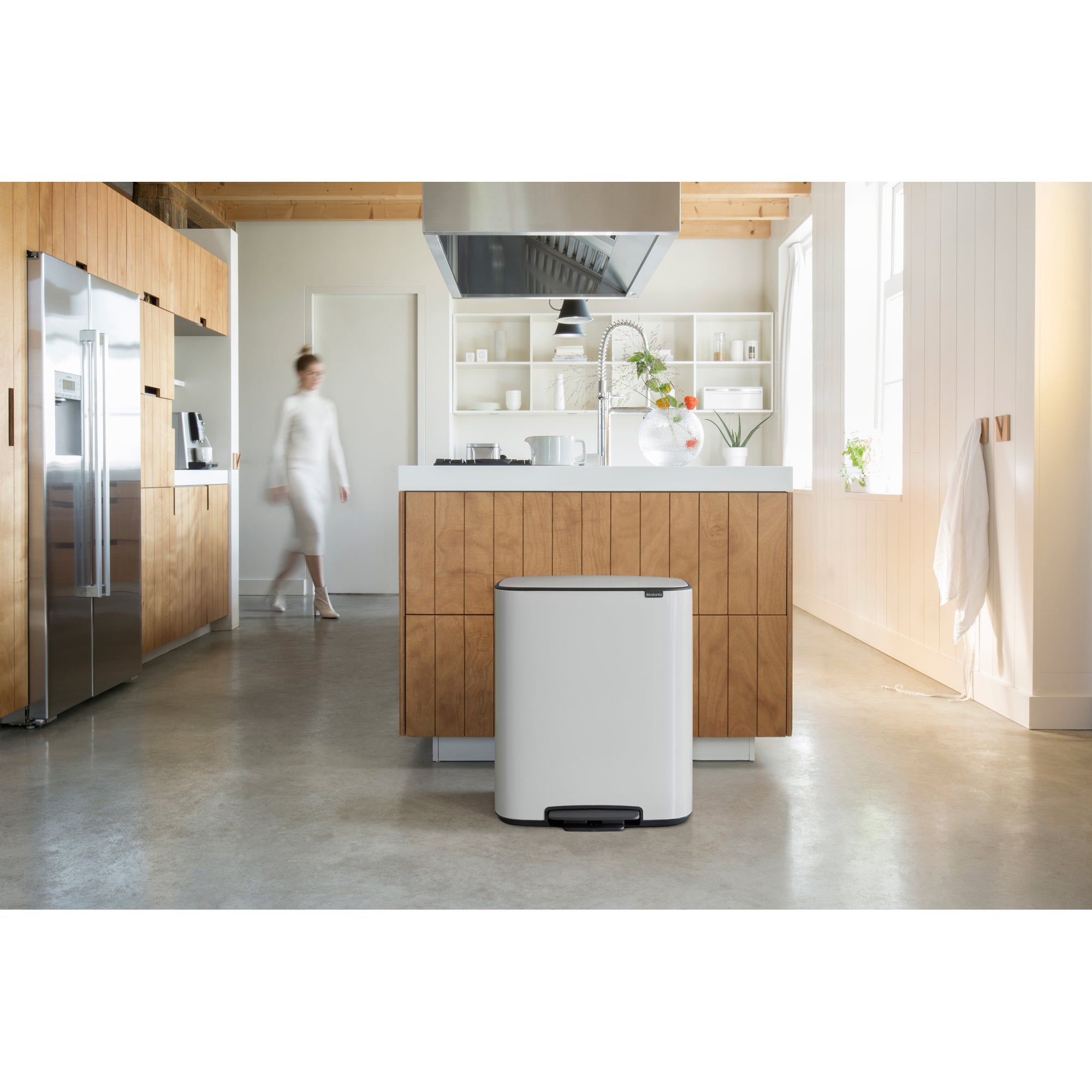 Brabantia Bo 60L Single Compartment Pedal Bin - White (211300)