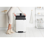 Brabantia Bo 60L Single Compartment Pedal Bin - White (211300)