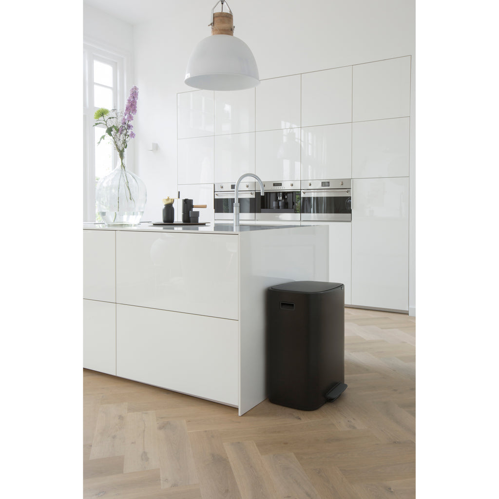 Brabantia Bo 60L Single Compartment Pedal Bin - Matt Black (211362)