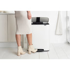 Brabantia Bo 2 x 30L Dual Compartment Pedal Bin - White (211447)