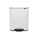 Brabantia Bo 2 x 30L Dual Compartment Pedal Bin - White (211447)
