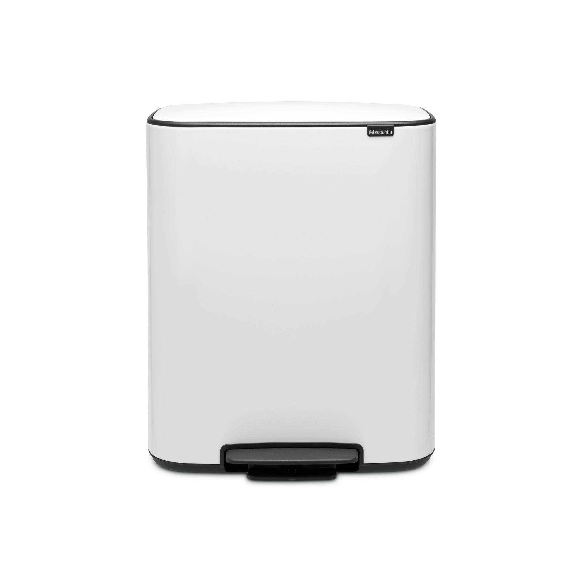 Brabantia Bo 2 x 30L Dual Compartment Pedal Bin - White (211447)