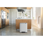 Brabantia Bo 2 x 30L Dual Compartment Pedal Bin - White (211447)