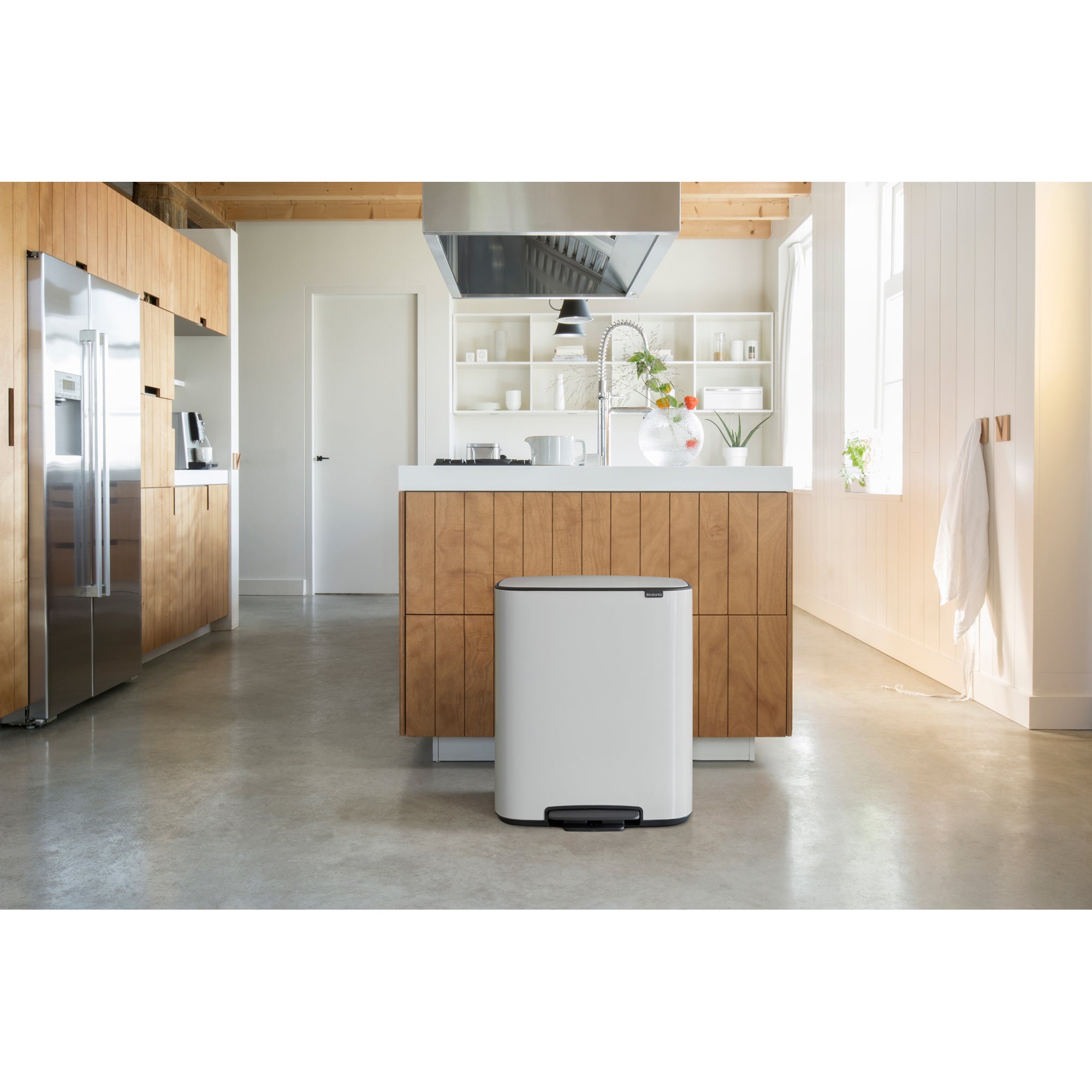 Brabantia Bo 2 x 30L Dual Compartment Pedal Bin - White (211447)