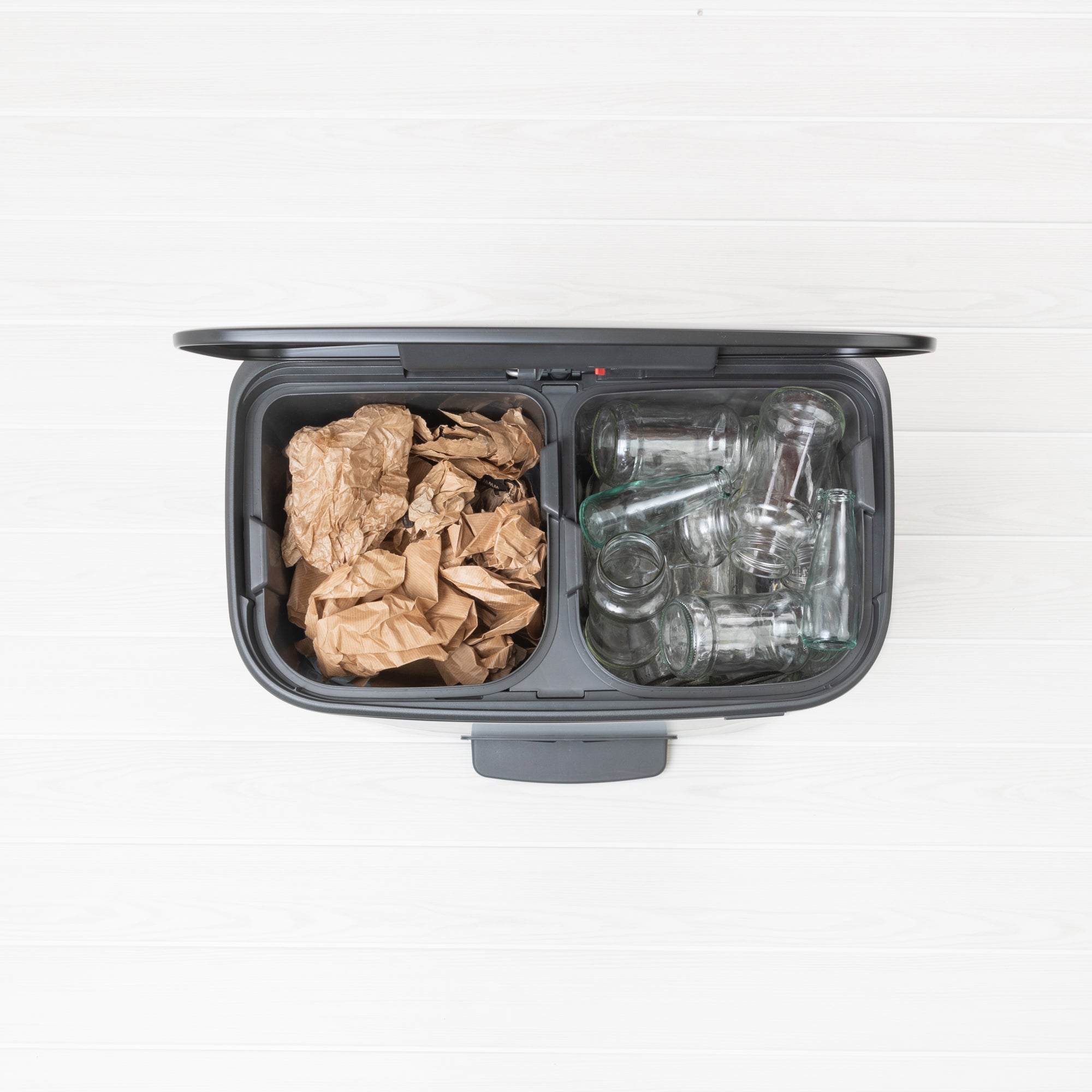 Brabantia Bo 2 x 30L Dual Compartment Pedal Bin - Matt Black (211508)