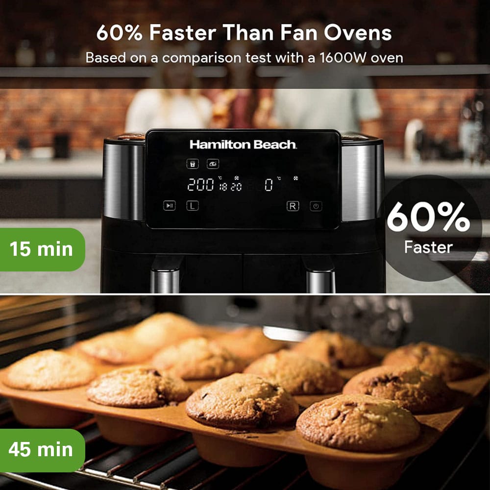 Hamilton Beach HealthyCook Dual 2 x 4L Air Fryer - HB4006 image 4