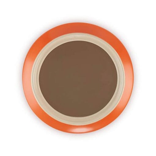 Inside of volcanic jar on a white background