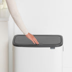 Brabantia Bo Touch Bin with 2 x 30L Compartments in White (221408)