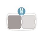 Brabantia Bo Touch Bin with 2 x 30L Compartments in White (221408)