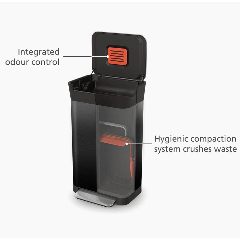 Joseph Joseph Titan 30 Litre Trash Compactor in Carbon Black image 6