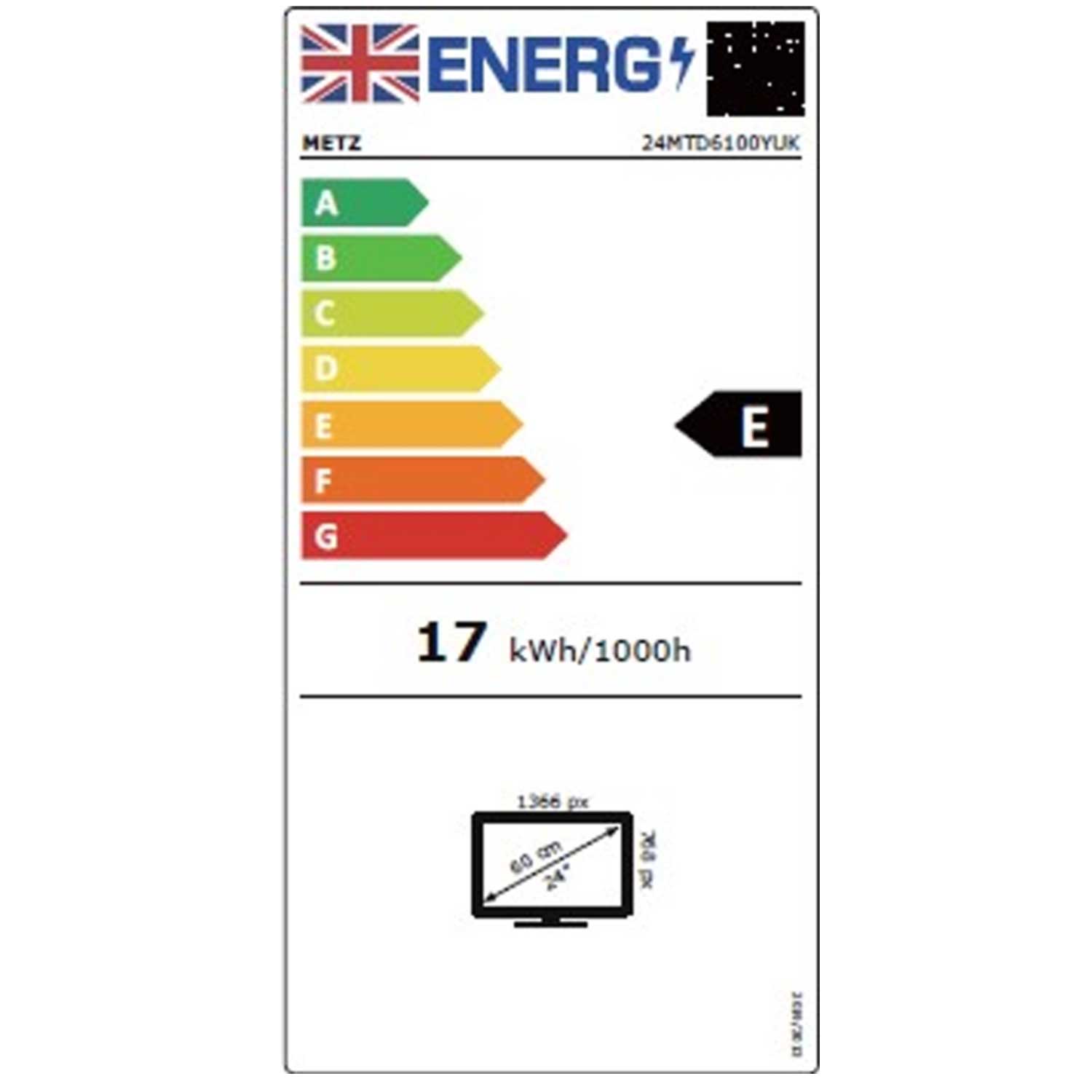 Metz 24MTD6100Y/UK 24 Inch, HD LED TV, HDR, Freeview, Roku Smart