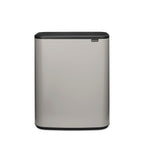 Brabantia Bo Touch Bin with 2 x 30L Compartments in Soft Grey (255045)