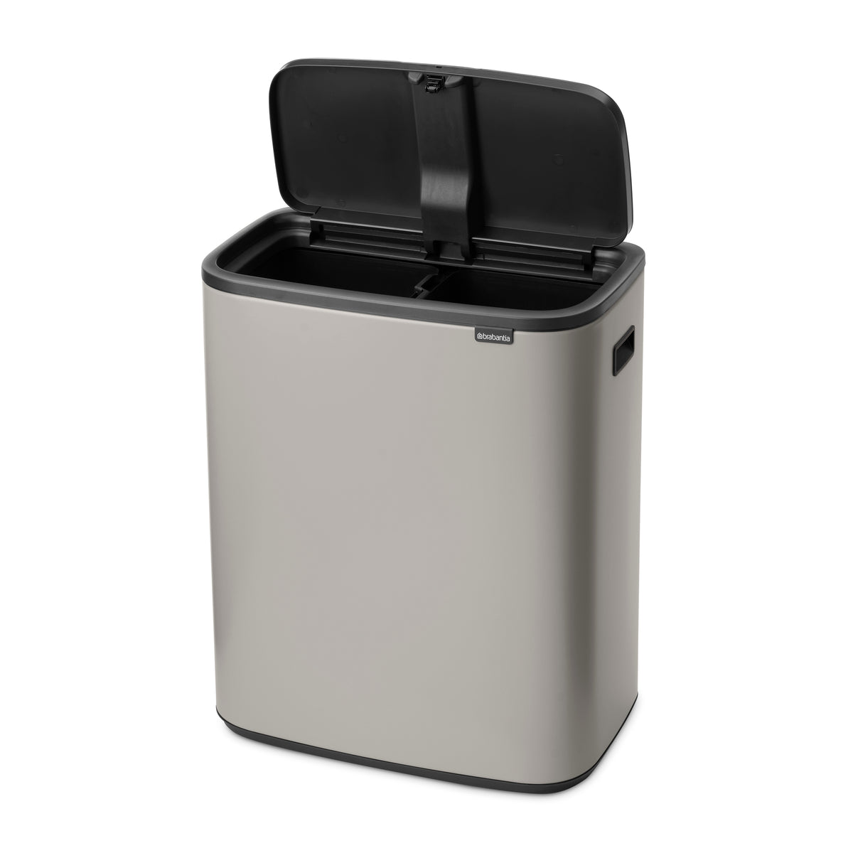Brabantia Bo Touch Bin with 2 x 30L Compartments in Soft Grey (255045)
