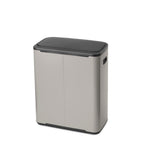 Brabantia Bo Touch Bin with 2 x 30L Compartments in Soft Grey (255045)
