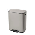 Brabantia Bo 2 x 30L Dual Compartment Pedal Bin - Soft Grey (255069)
