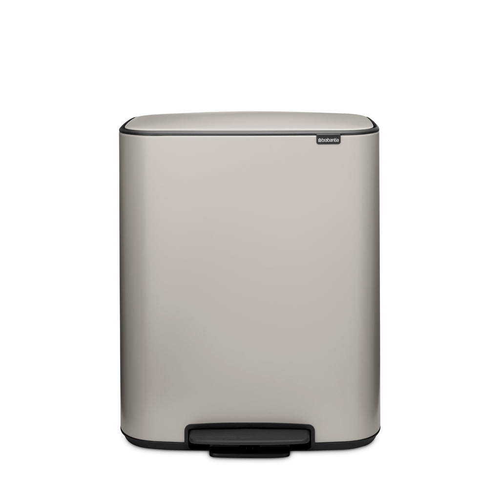 Brabantia Bo 2 x 30L Dual Compartment Pedal Bin - Soft Grey (255069)