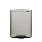 Brabantia Bo 60L Single Compartment Pedal Bin - Soft Grey (255083)