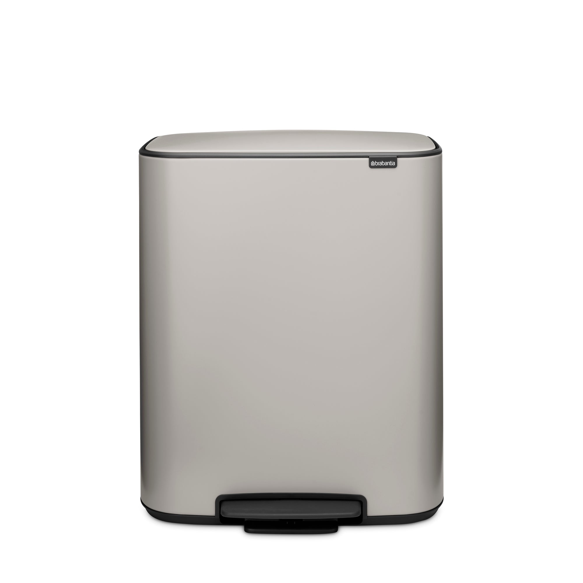 Brabantia Bo 60L Single Compartment Pedal Bin - Soft Grey (255083)