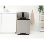 Brabantia Bo 60L Single Compartment Pedal Bin - Soft Grey (255083)