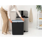 Brabantia Bo 60L Single Compartment Pedal Bin - Soft Grey (255083)