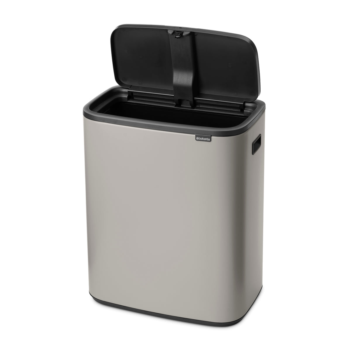 Brabantia Bo Touch Single Compartment 60 Litre Bin in Soft Grey (255106)