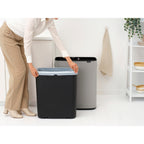 Brabantia Bo Touch Single Compartment 60 Litre Bin in Soft Grey (255106)