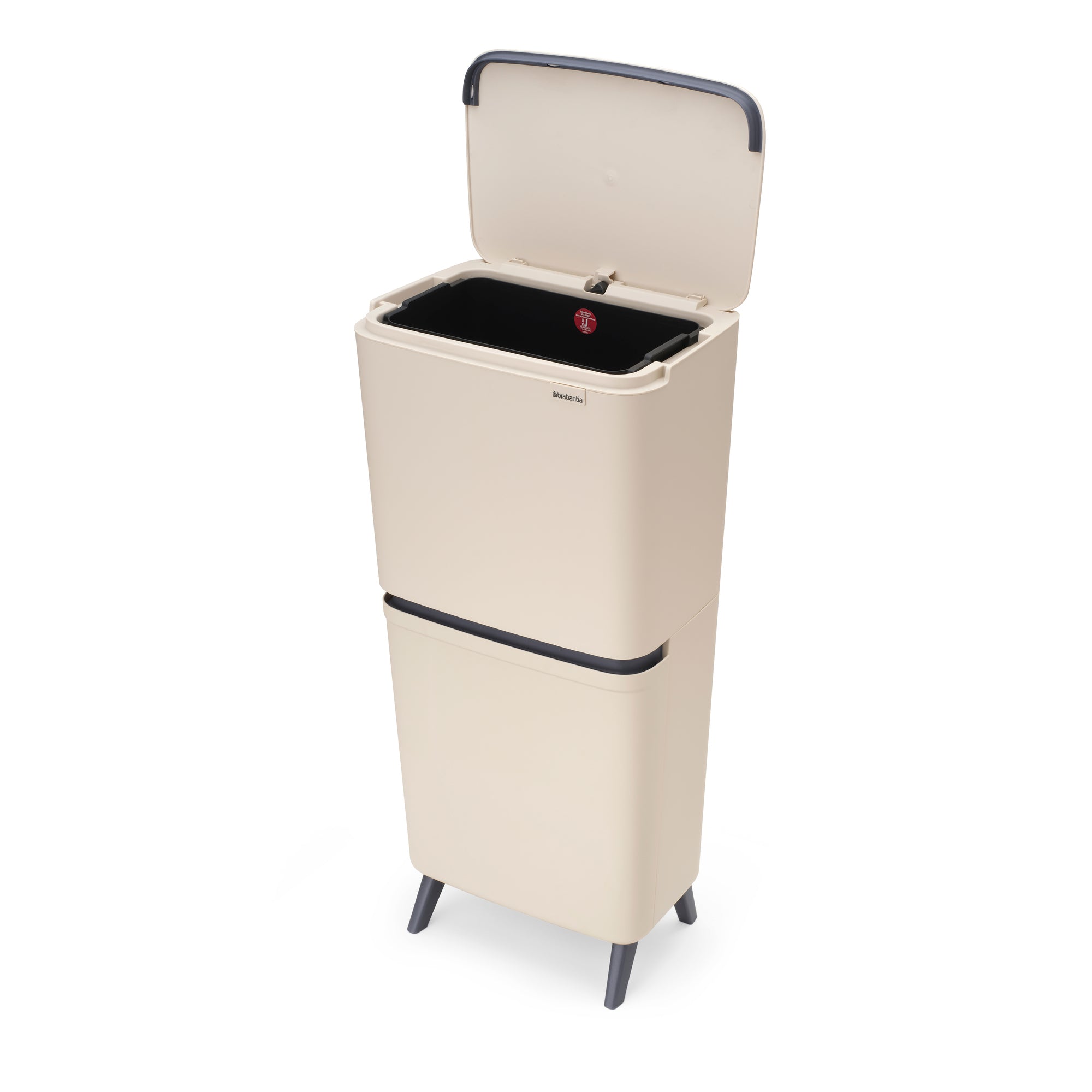 Brabantia SortUp Dual Compartment Recycle Bin Hi 20 + 25 Litre - Soft Beige (275005)
