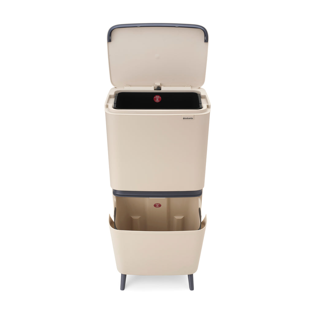 Brabantia SortUp Dual Compartment Recycle Bin Hi 20 + 25 Litre - Soft Beige (275005)